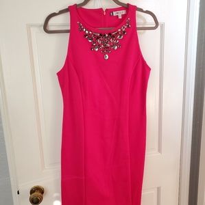 Jennifer Lopez pink cocktail dress